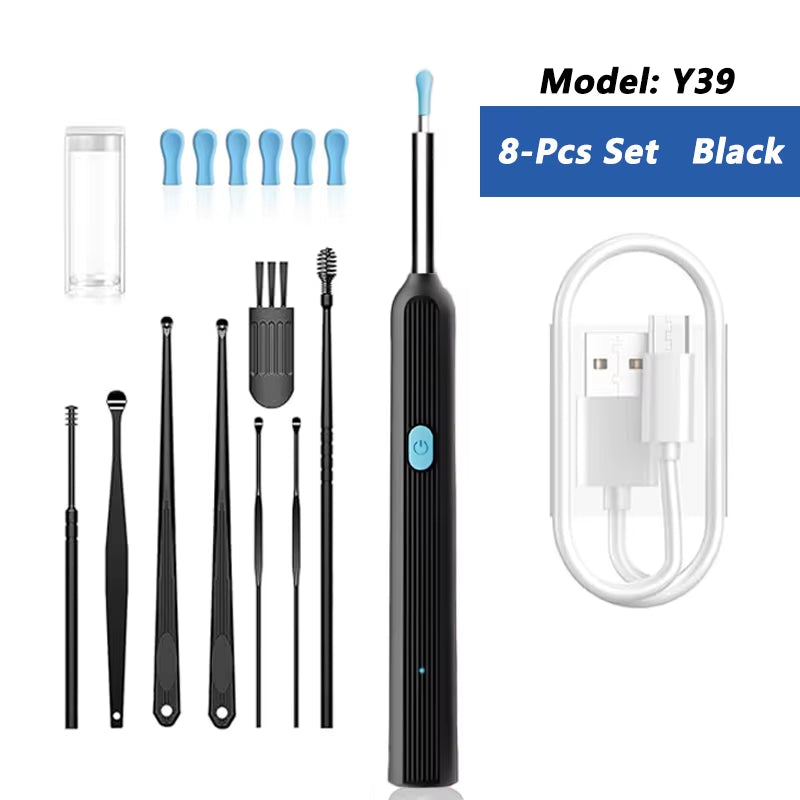 Visual Ear Wax Cleaner with Camera Safe Earwax Removal Endoscope with 5M Camera Luminous Otoscope Ear Cleaning Tools Ear Care